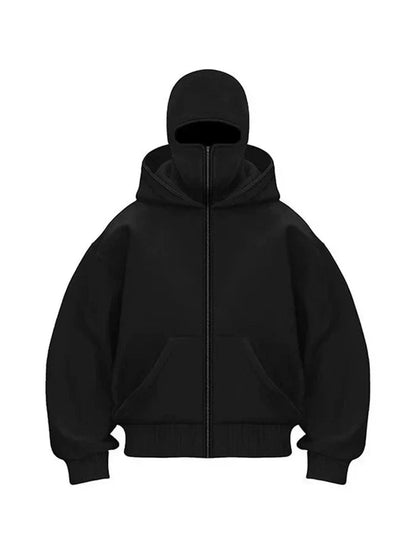 #product_na#Fashion GlowFashion GlowZwartSBalaclava | Full - Zip Hoodie